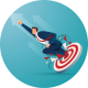 Premium Vector _ Businessman breakthrough the target archery to successful vector illustration-photoaidcom-cropped